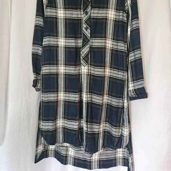 Tommy Hilfiger Front Shirt Tunic Plaid - Picture 2 of 12